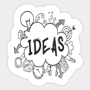 Brain searching idea Sticker